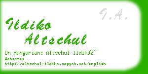 ildiko altschul business card